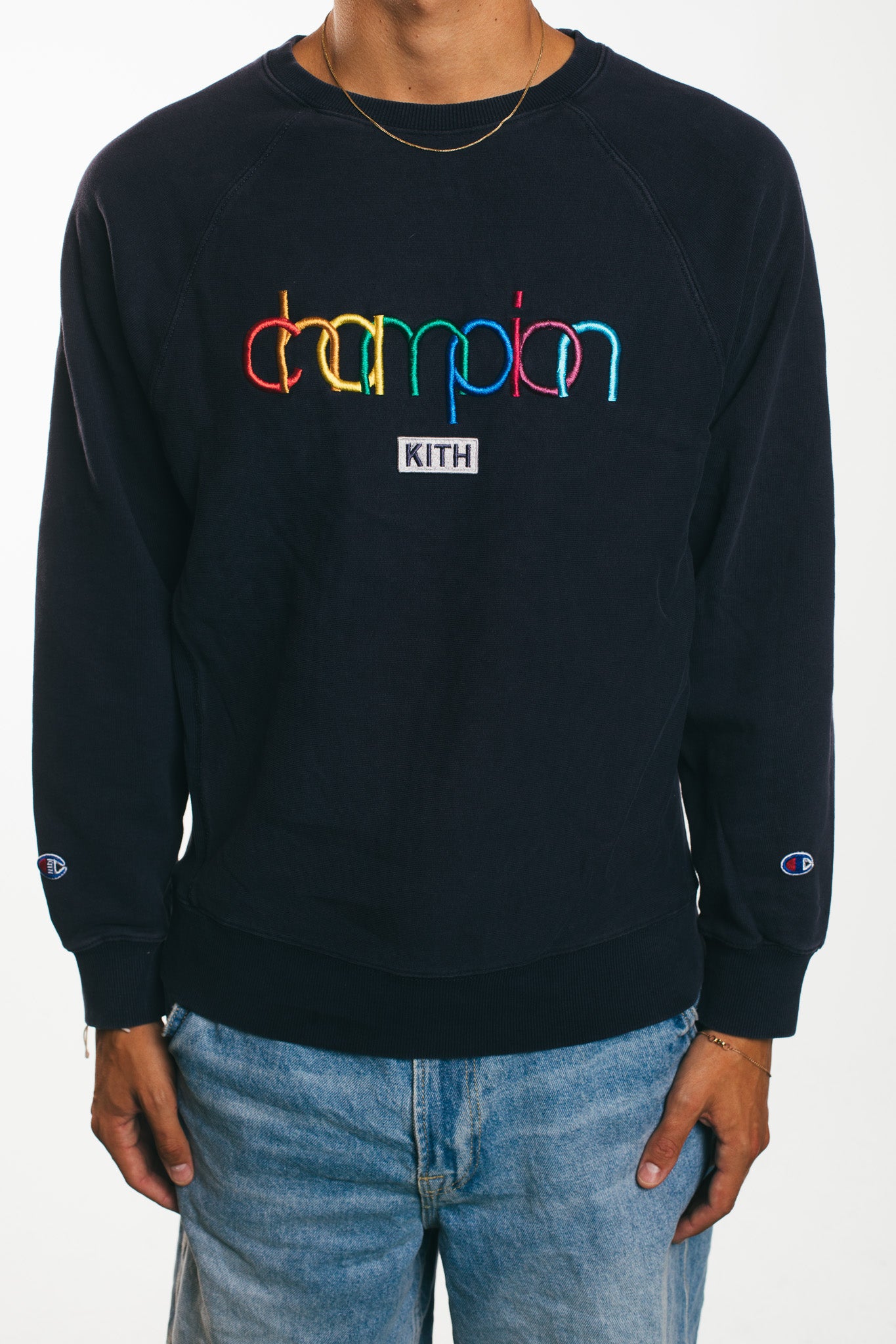 Champion x kith crewneck best sale