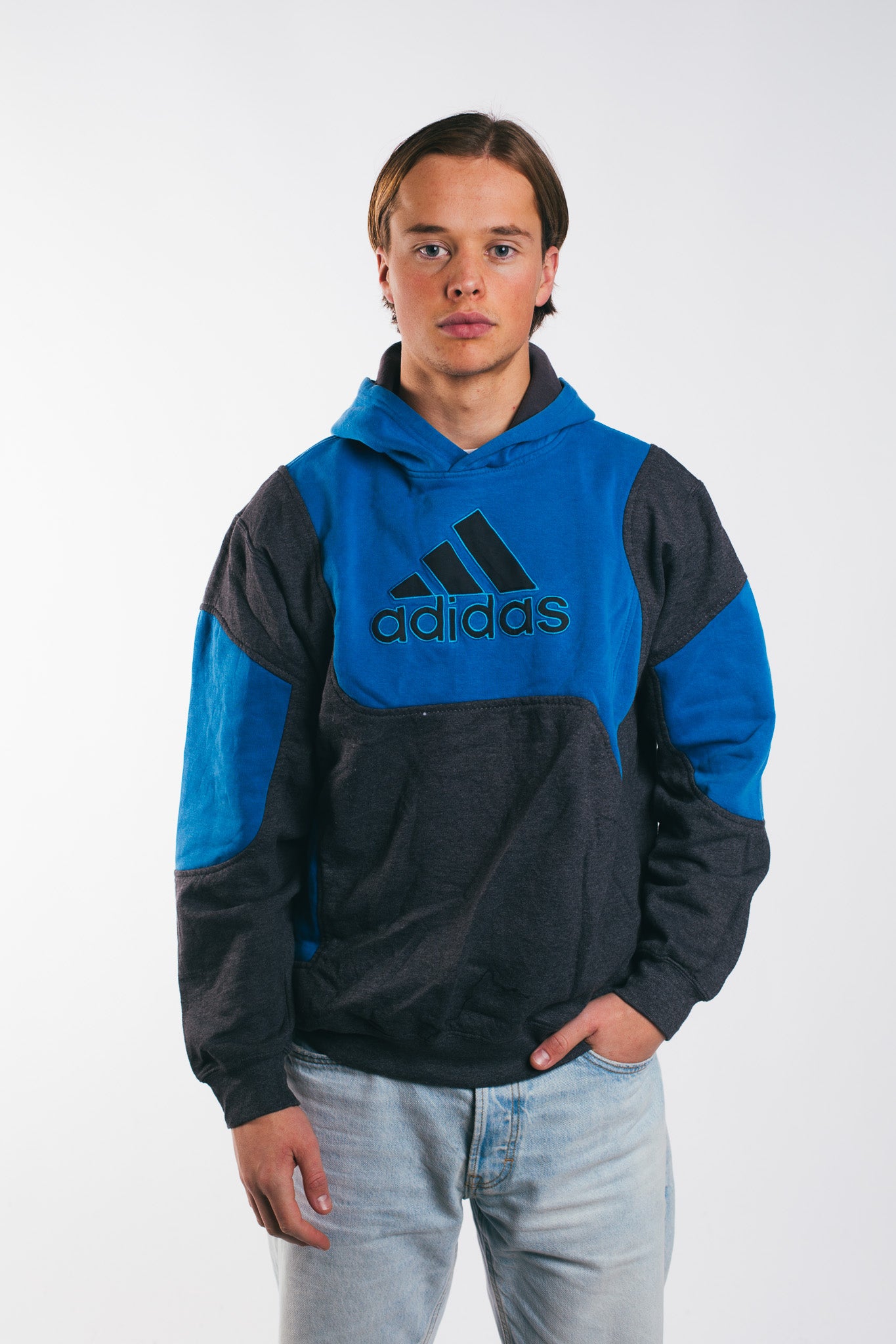 Adidas hoodie blauw online