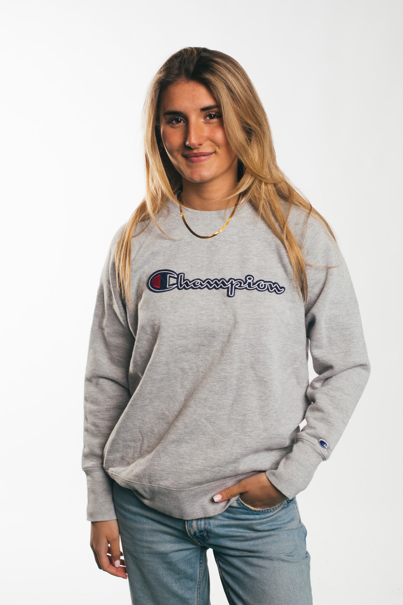 Champion sweater grijs hotsell