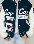 Cov Cat - Leather Varsity Jacket